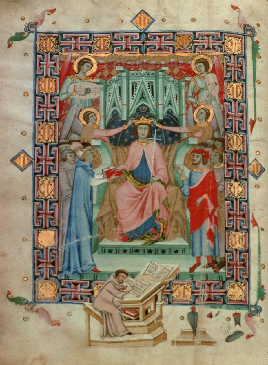 Jaime II af Mallorca (1315-49) taget i ed som konge af Romeu Despoal af Spanish School