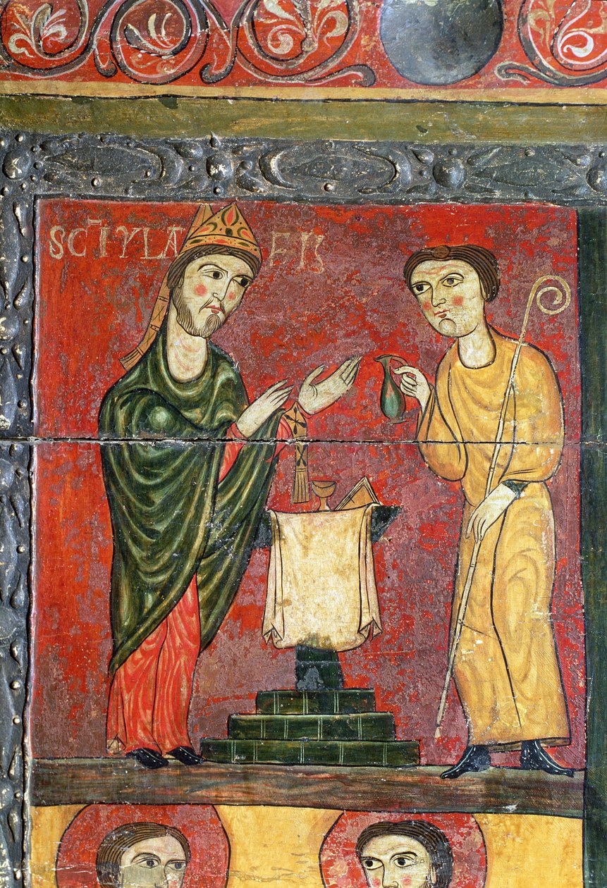 Messe af St. Hilaire, alter, detalje, første halvdel af det 13. århundrede (tempera på træ) af Spanish School