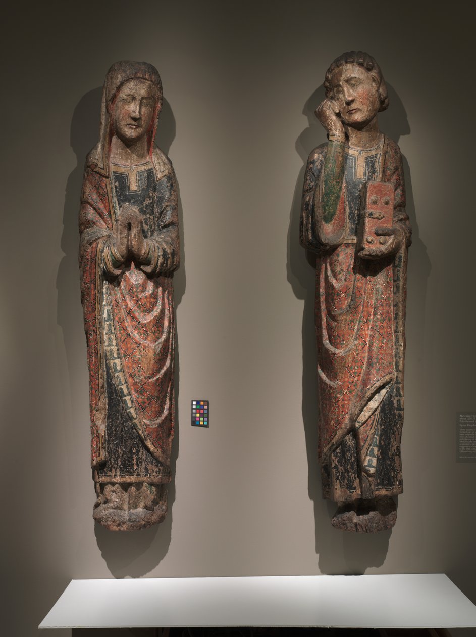 Mourning Saint John and Mourning Virgin, Kongeriget Castilla y Leon, ca. 1250-1275 af Spanish School