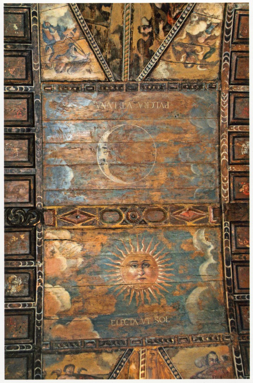 Malet loft i helligdommen for Vor Frue af Eremitterne i As Ermidas, Galicien, Spanien. 17. århundrede af Spanish School