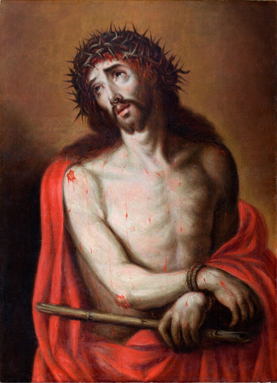 Sognemuseum. Maleri. Ecce homo. Madrid skole. Olie på lærred. 17. århundrede. af Spanish School