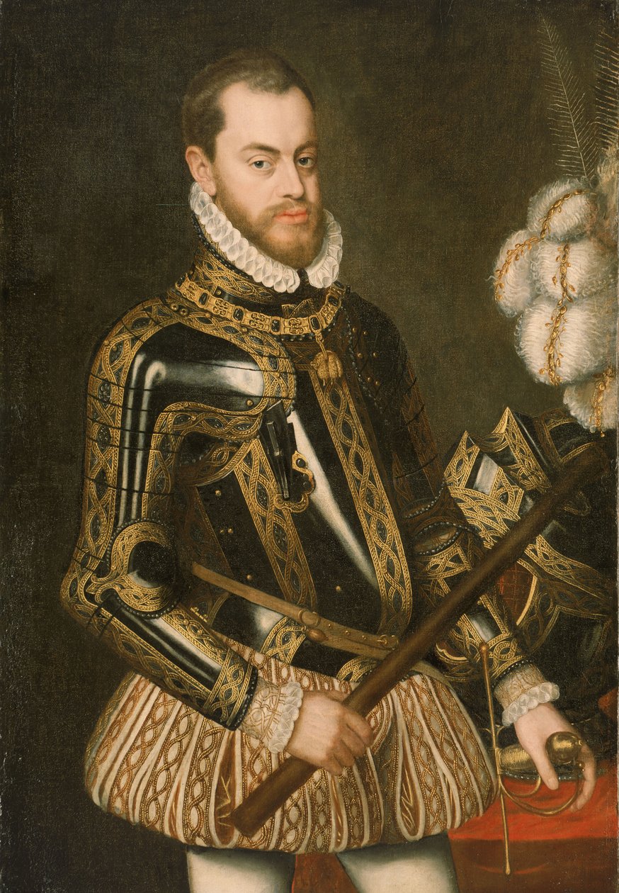 Filip II af Spanien (1527-1598) af Spanish School
