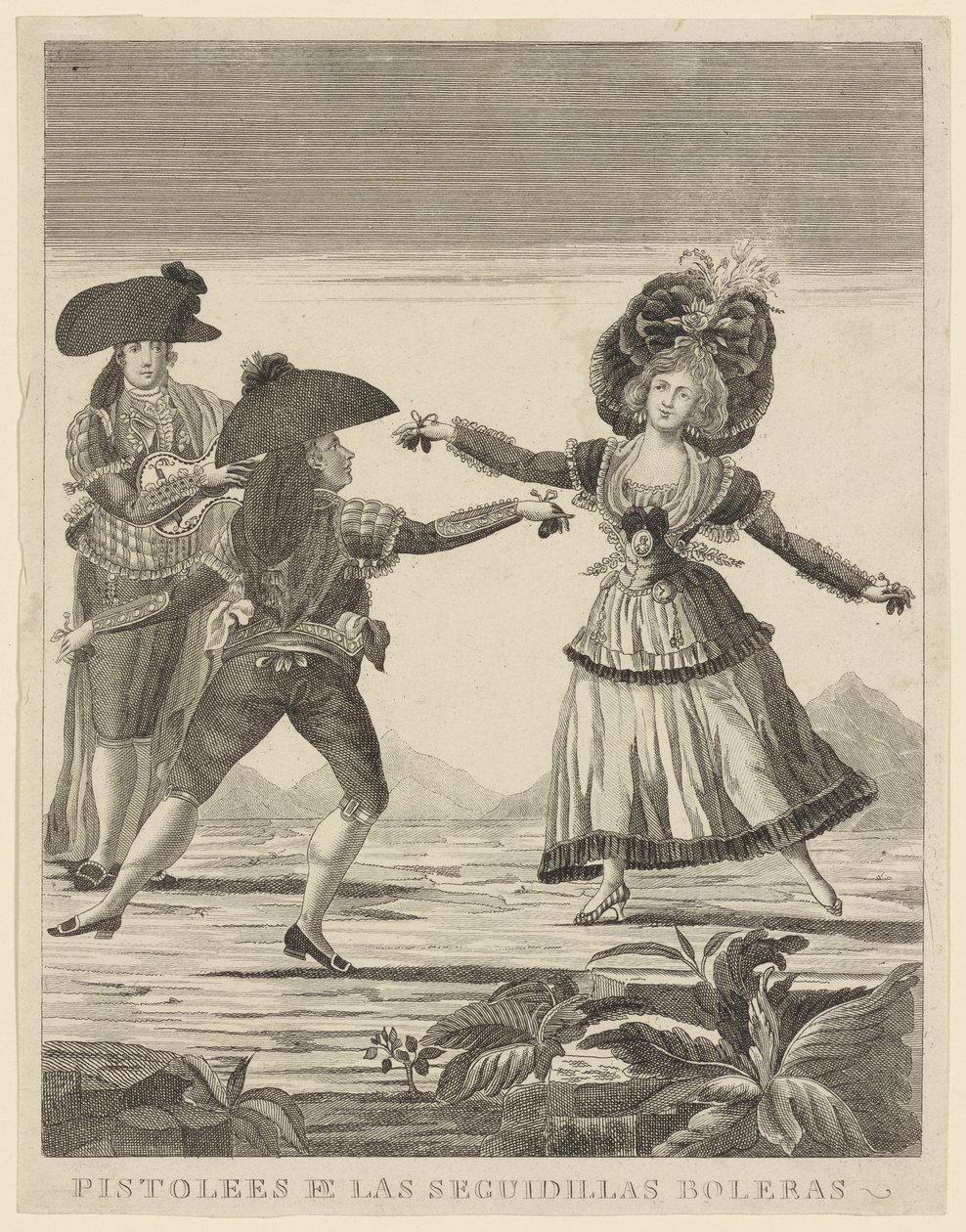 Pistolees and las sequidillas boleras, ca. 1790-99 af Spanish School