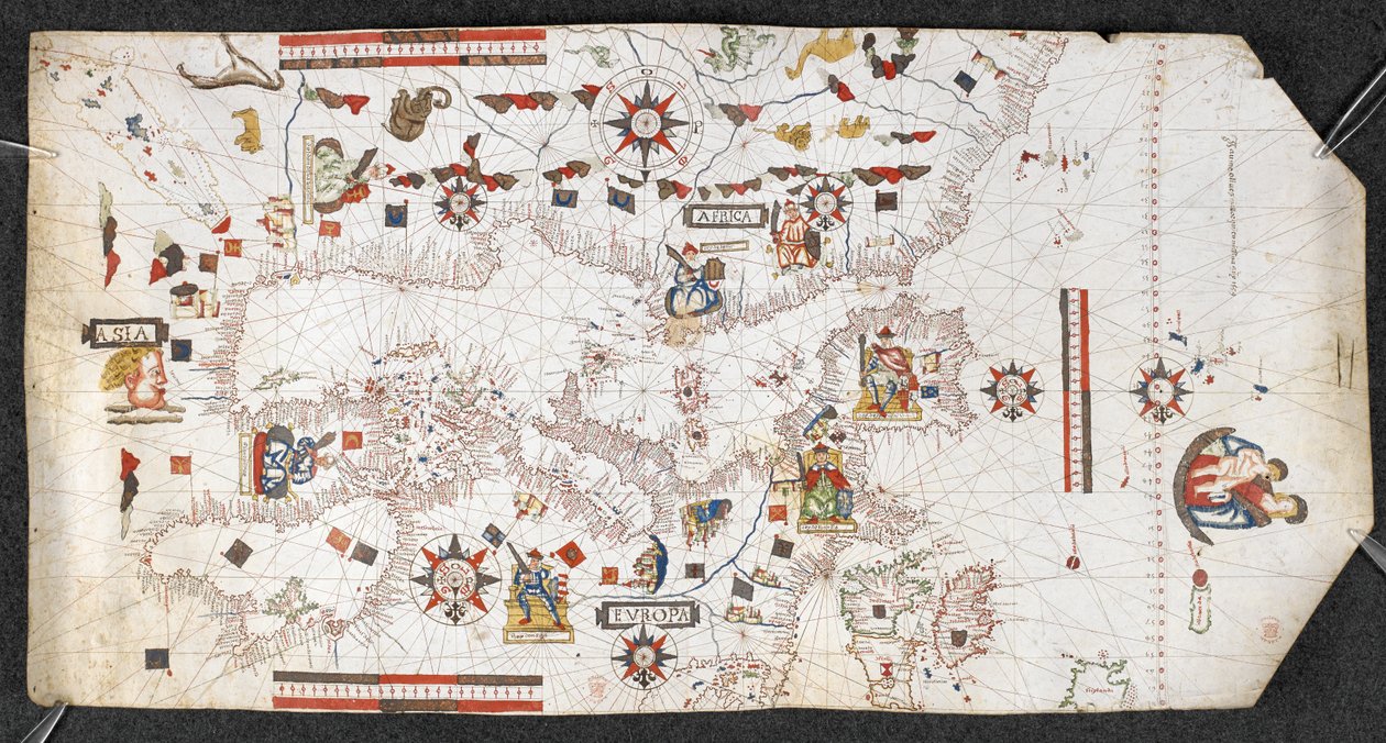 Portolan Chart, af Jaume Olives af Spanish School