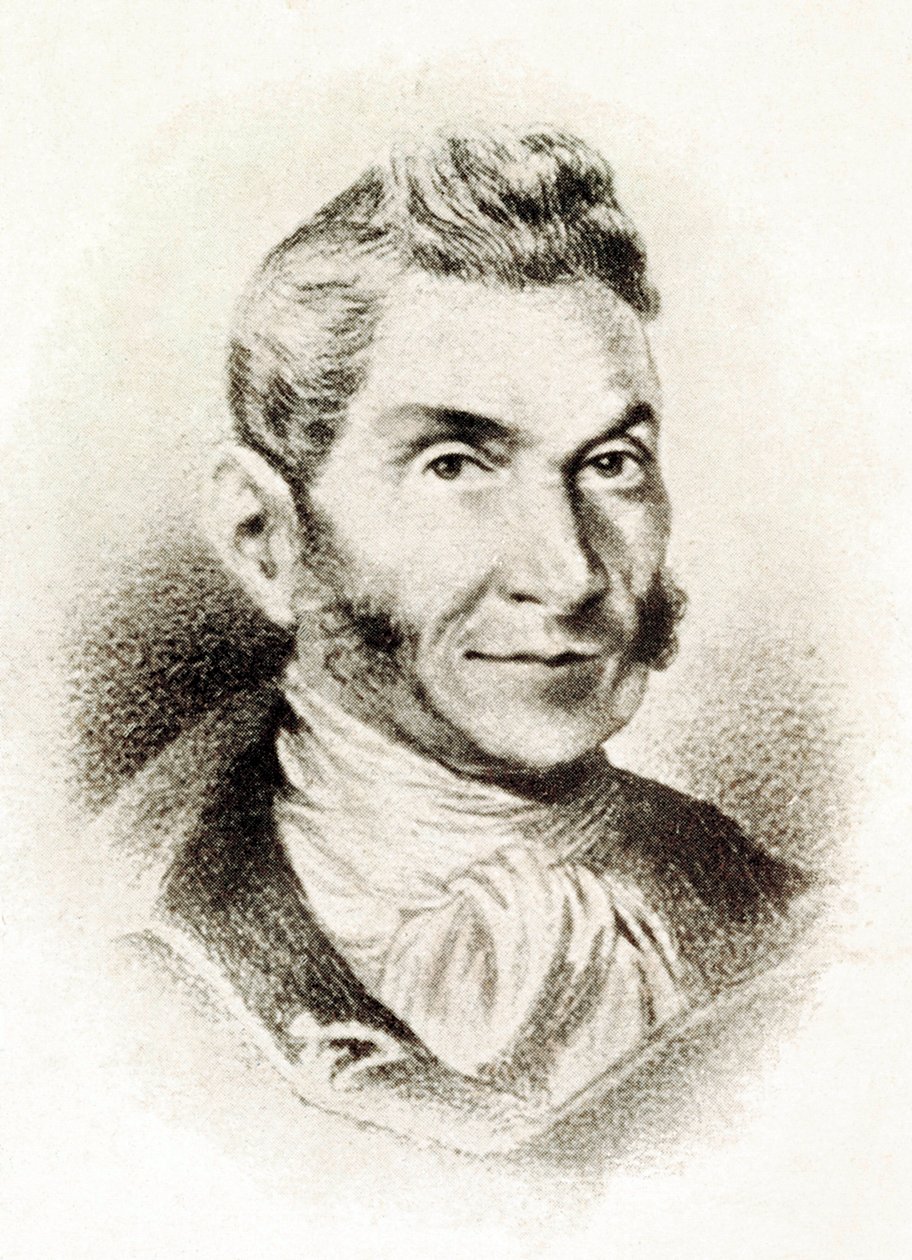 "Portræt af Bartolome Jose Gallardo Blanco (1776-1852), spansk intellektuel" 1800-tallet (litografi) af Spanish School
