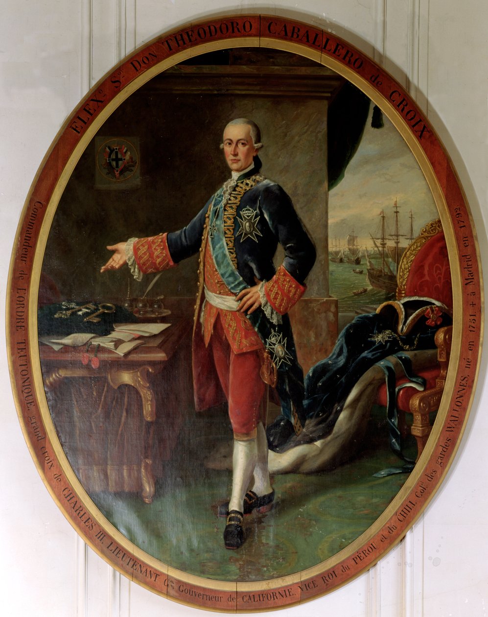 Portræt af Caballero Teodoro de Croix (1730-92) Vicekonge af Peru og Chile af Spanish School