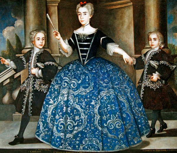 Portræt af Donna Maria de Montaner y Canglada (olie på lærred) af Spanish School