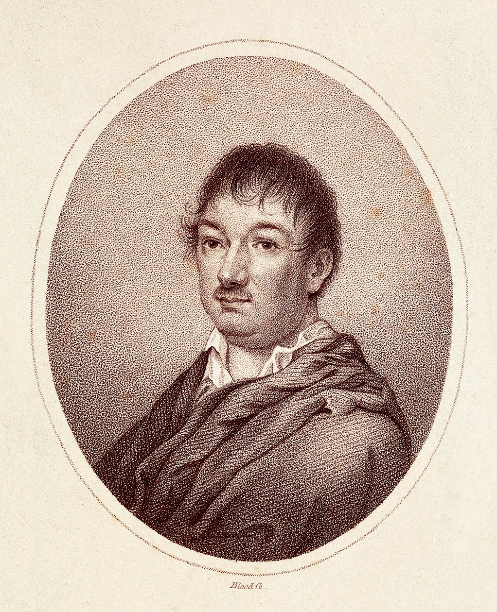 Portræt af Leandro Fernandez de Moratin (1760-1828), spansk forfatter. Gravering 1800-tallet. Nationalbiblioteket i Madrid. af Spanish School