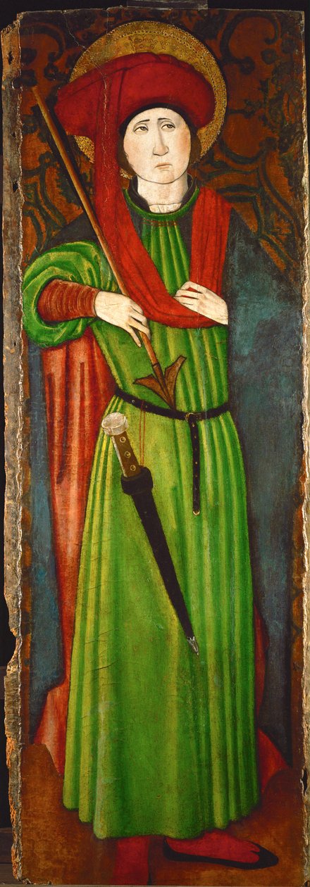 Sankt Sebastian (olie på træ) af Spanish School