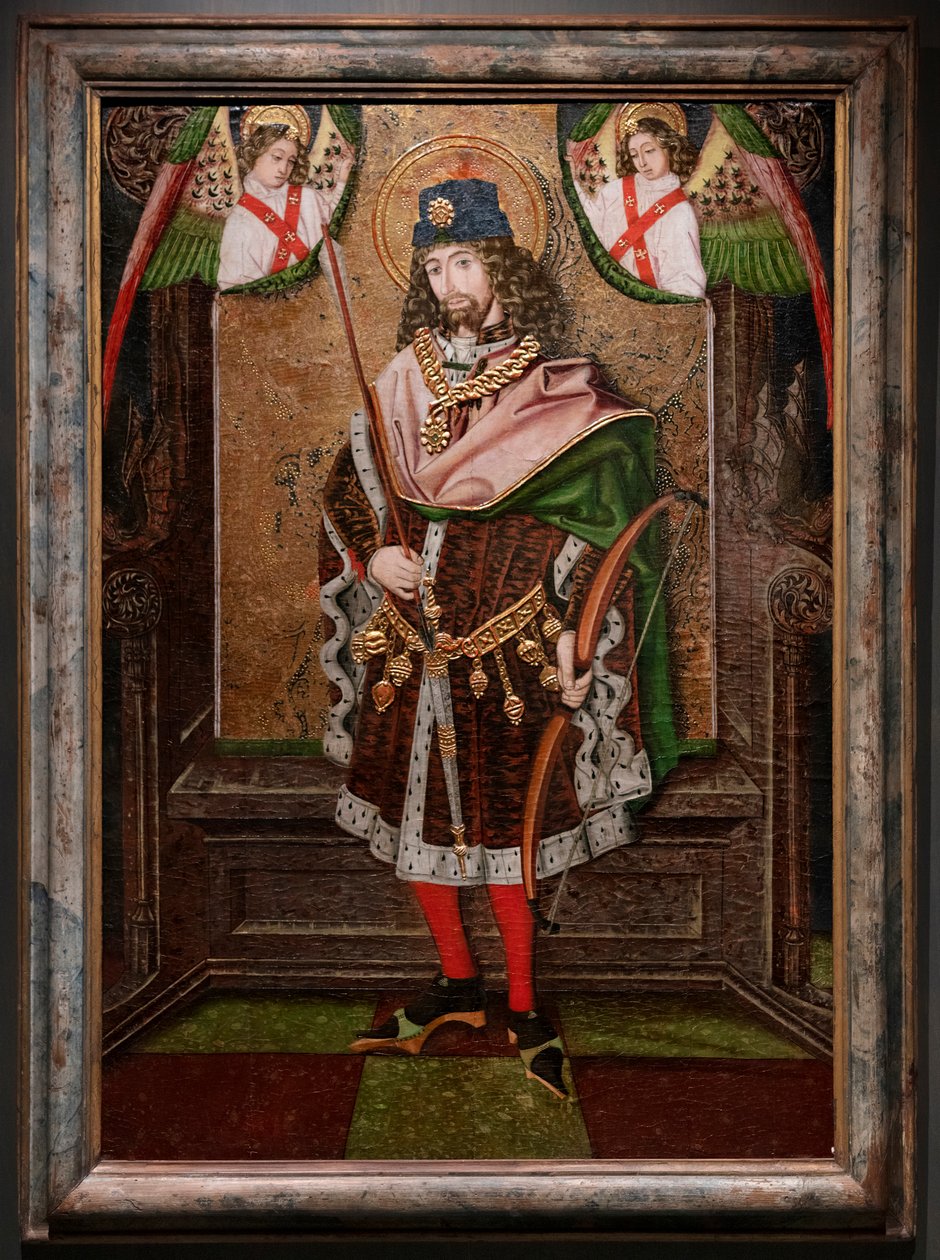 Sankt Sebastian. Oprindeligt sognekirke i Piedratajada (Zaragoza). 15. århundrede (maleri) af Spanish School
