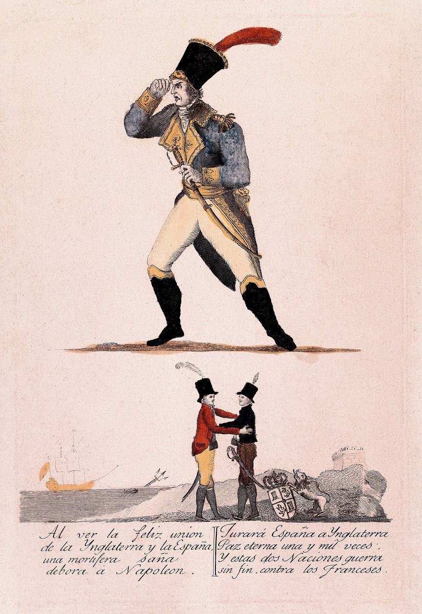 Spansk uafhængighedskrig: Napoleon står over for alliancen mellem Spanien og England af Spanish School