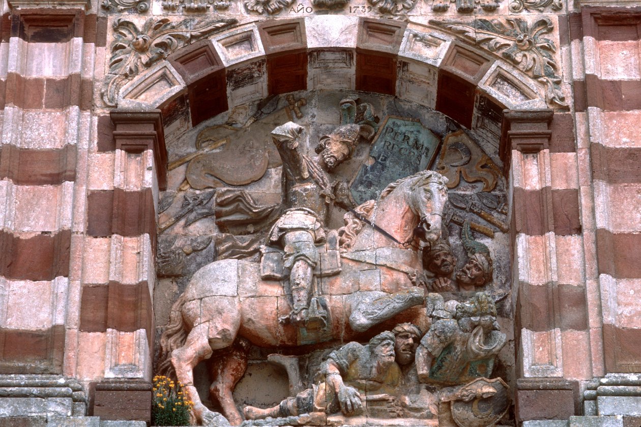 Statue af en ridder til hest af Spanish School