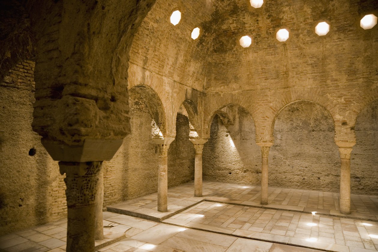 Dampbad i de arabiske bade, Granada (foto) af Spanish School