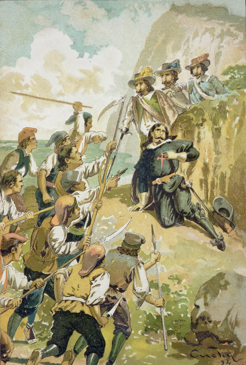 The Bloody Corpus, 1894 (farve litho) af Spanish School