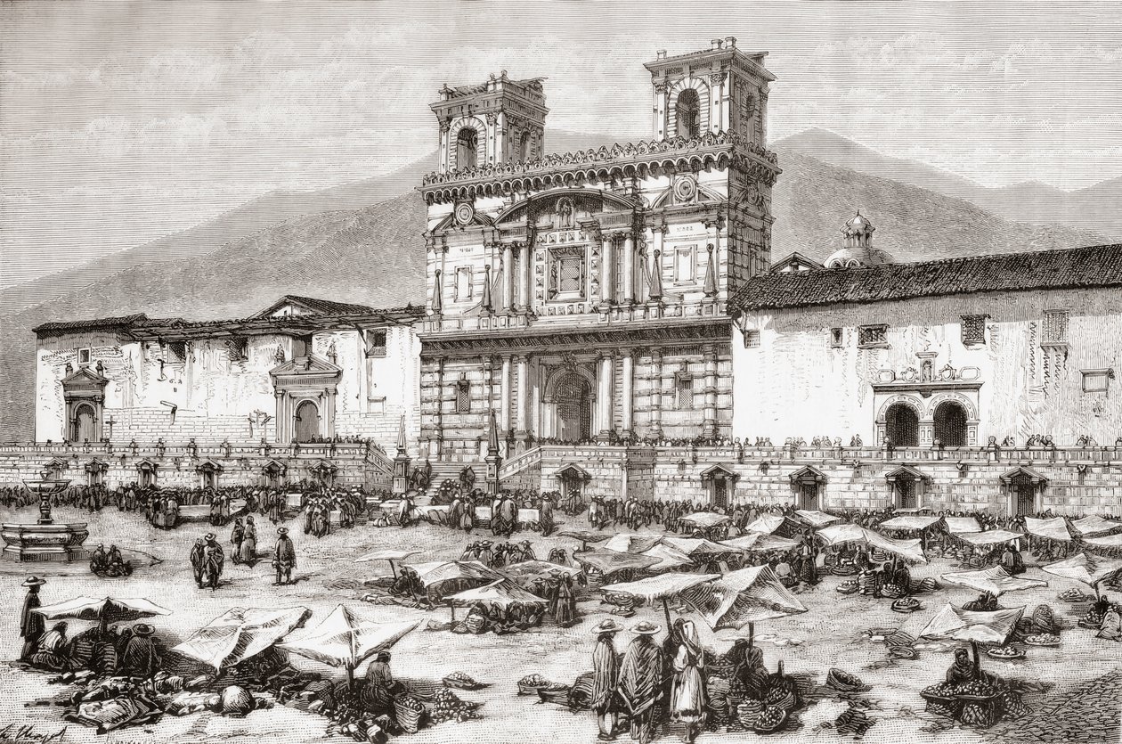 Katedralen, Independence Square aka La Plaza Grande, Quito, Ecuador af Spanish School