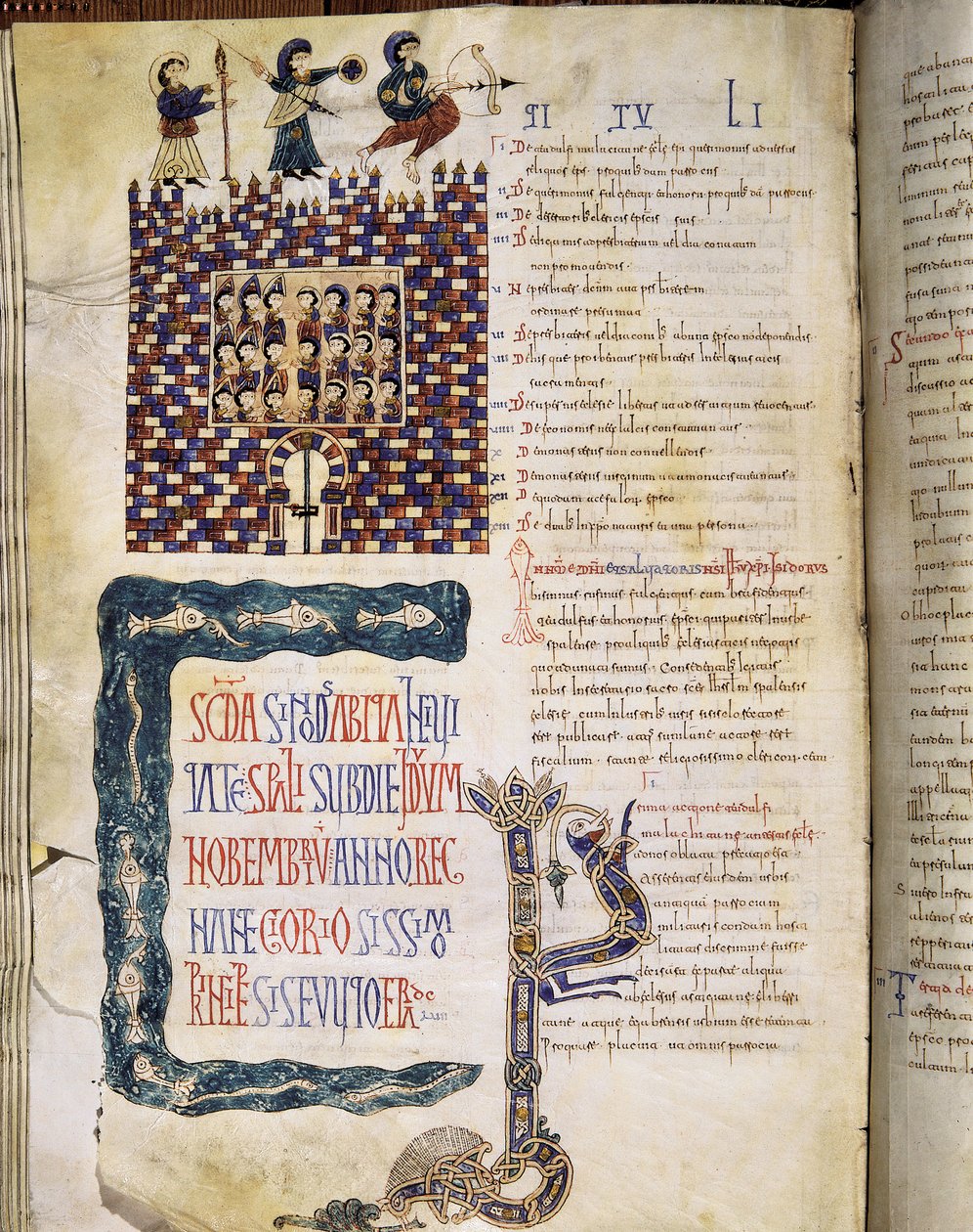 Hispalense II-rådet i 619, side fra Glosas Emilianenses, 992-994 (belyst manuskript) af Spanish School