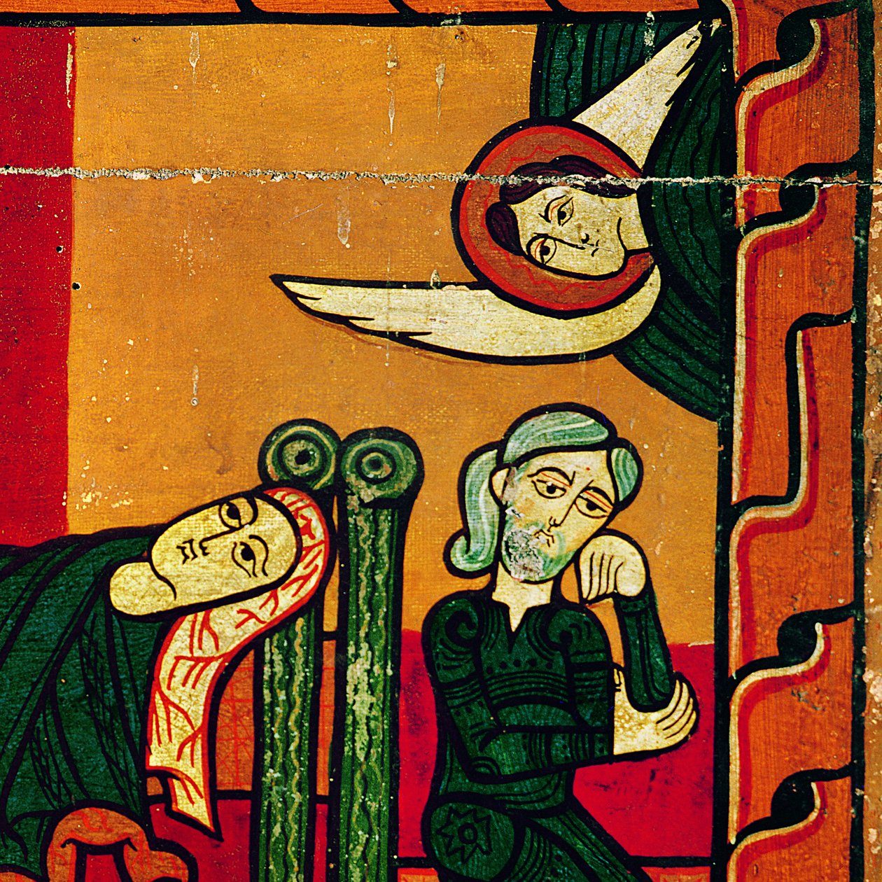 Fødselskirken, sidepanel fra en altertavle, catalansk (olie på træpanel) (detalje af 168111) af Spanish School