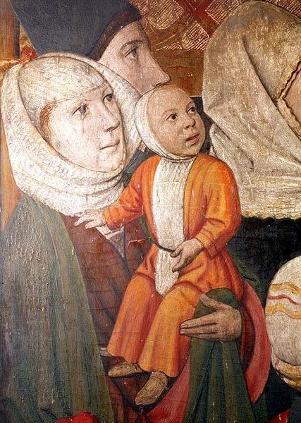 St. Vincent-altertavlen, der forestiller personligheder fra æraen fra Sarria-sognet af Spanish School