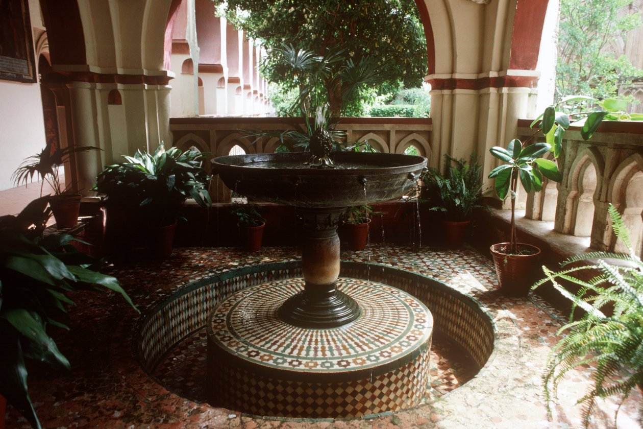 Skabelonen af Glorieta Fountain, 1405 af Spanish School