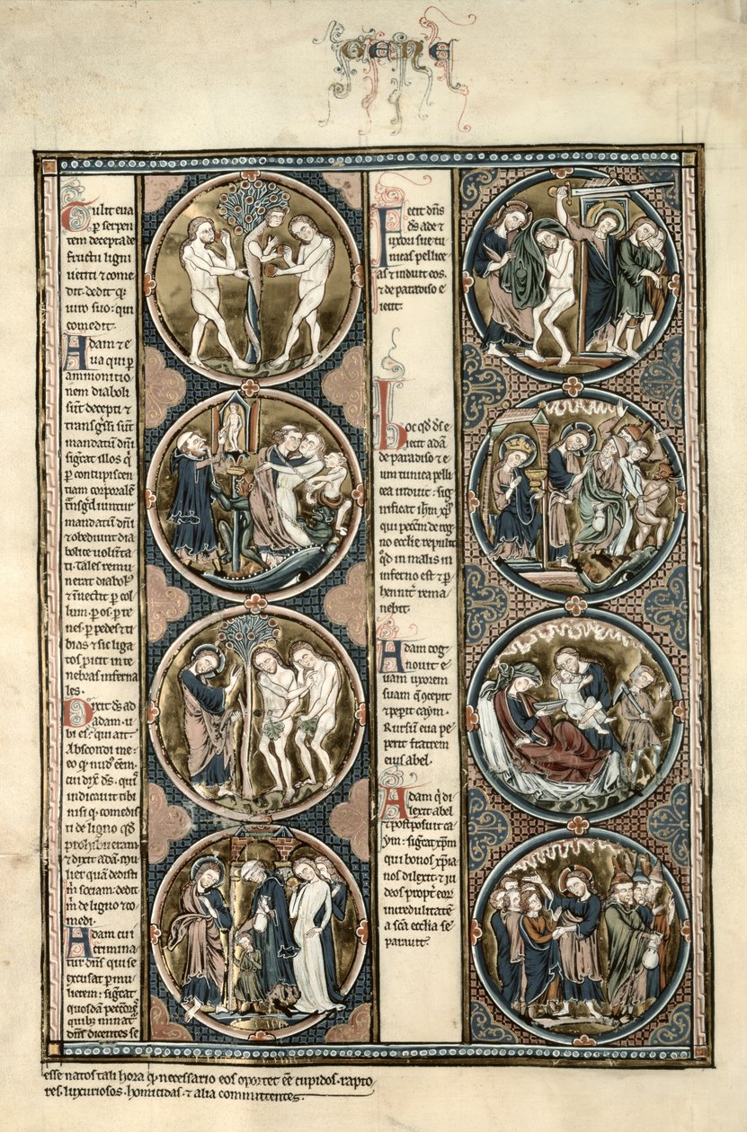 Toledo Bible Moralisee f.7v af Spanish School
