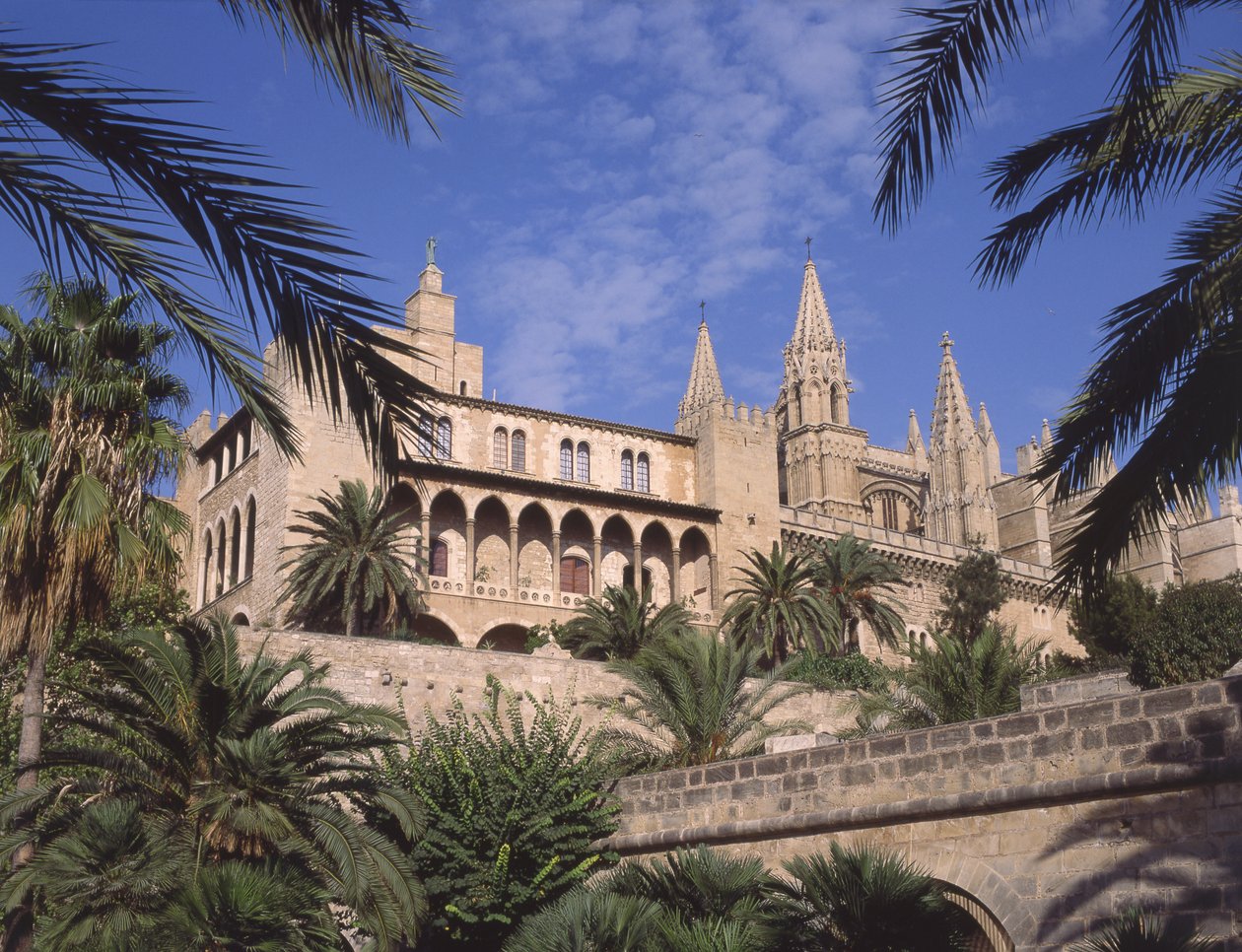 Udsigt over La Almudaina-paladset, Palma de Mallorca af Spanish School