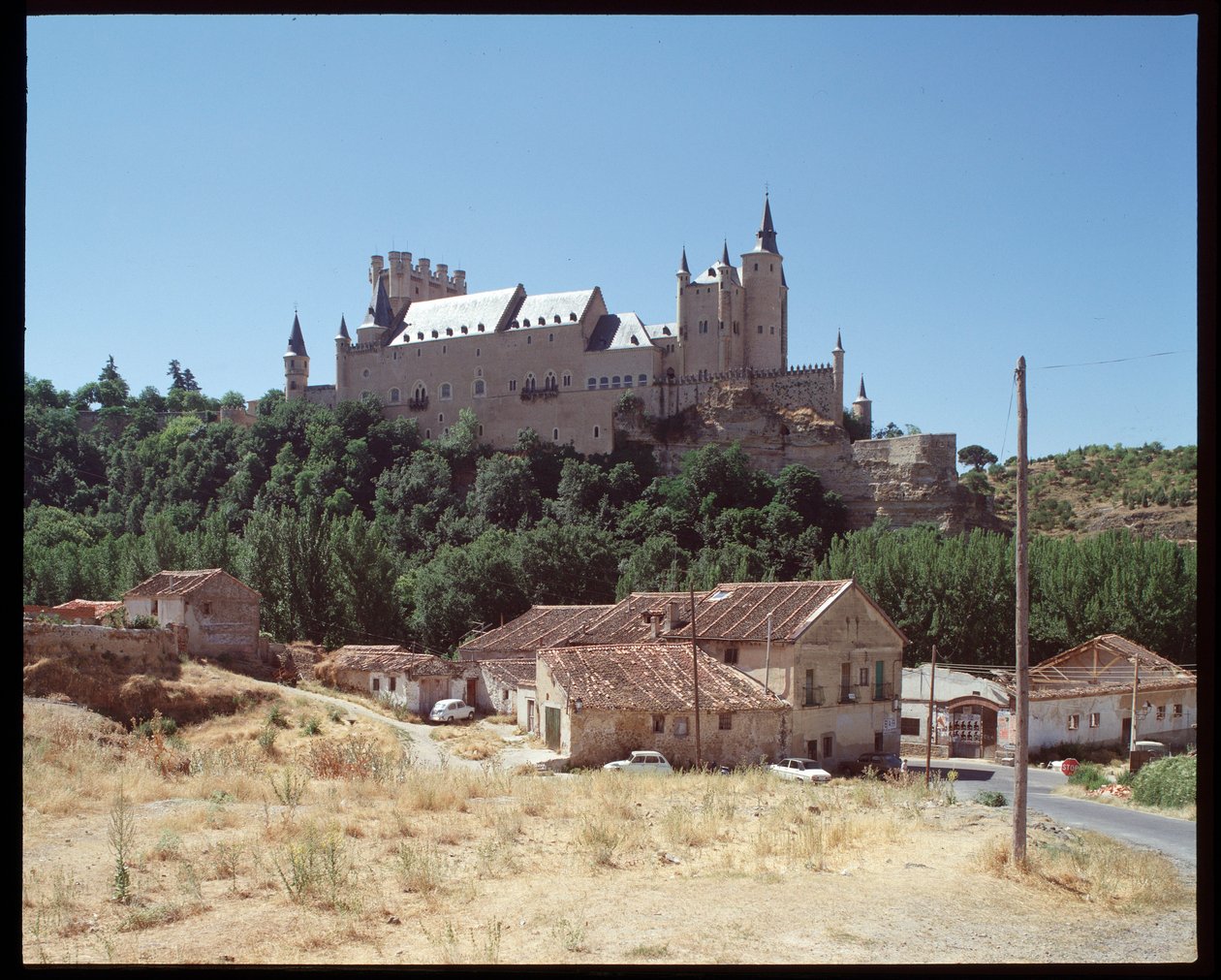 Udsigt over alcazar af Spanish School