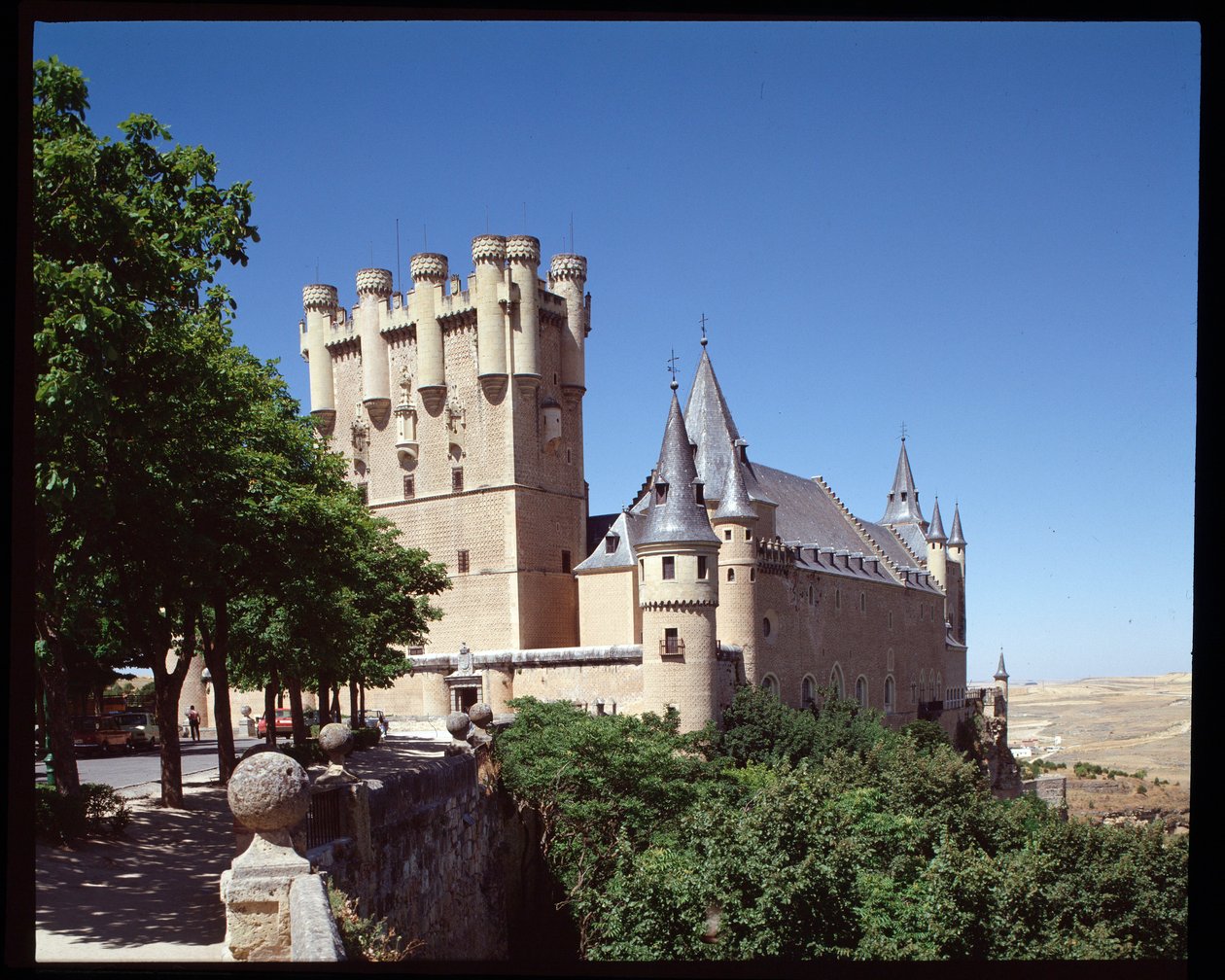 Udsigt over alcazar af Spanish School