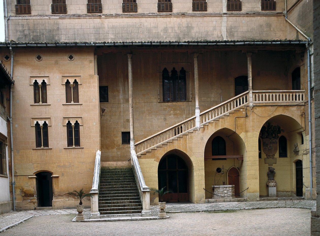 Udsigt over hertugpaladset Francois Borgia, hertug af Gandia (1510-1572). Gandia, Spanien (foto) af Spanish School
