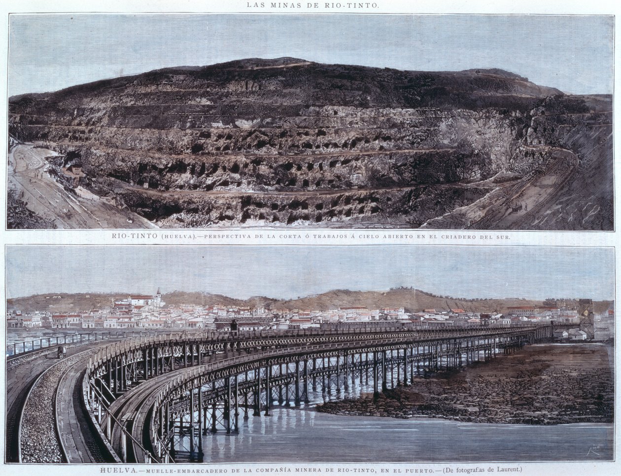 Kaj og perspektiv for Compania-minerne i Rio-Tinto, Huelva, Spanien af Spanish School
