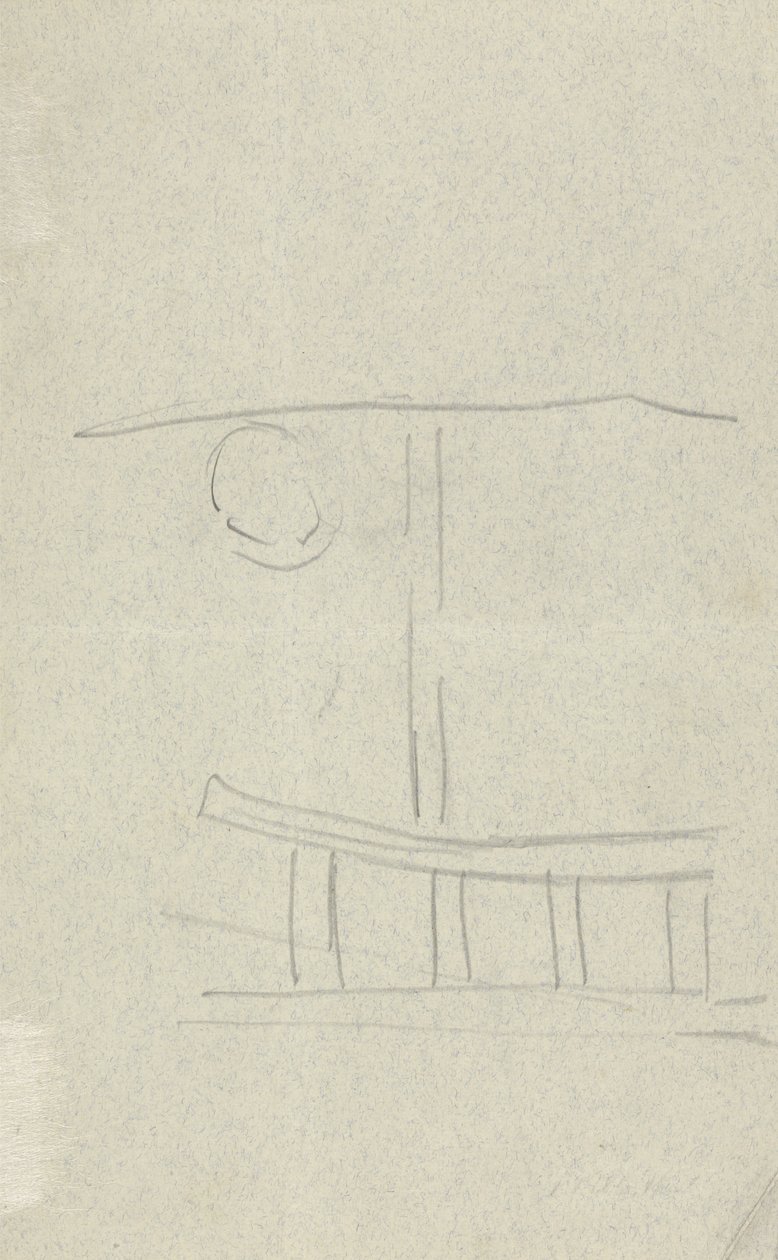 Stige, til Guldkalvens hule (grafit) (se 265075 for recto) af Spencer Frederick Gore