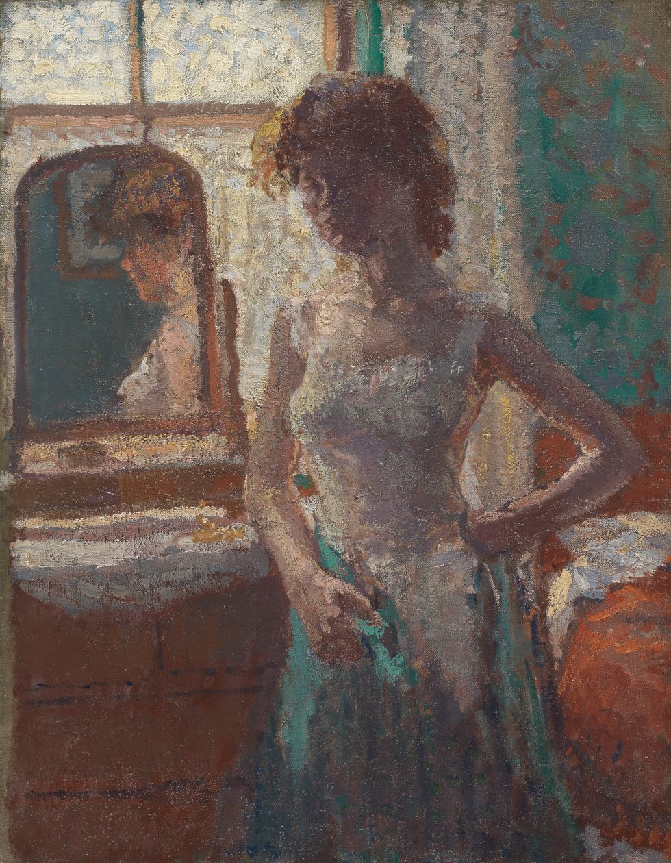 Den grønne kjole, 1908-09 af Spencer Frederick Gore