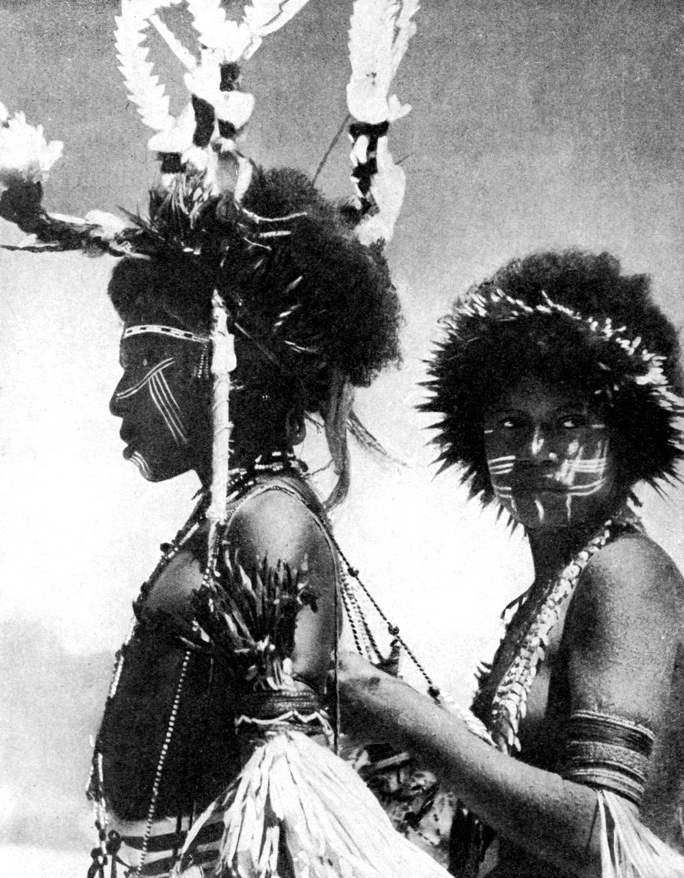 Malede krigere, Papua, Ny Guinea, 1936. af Sport and General