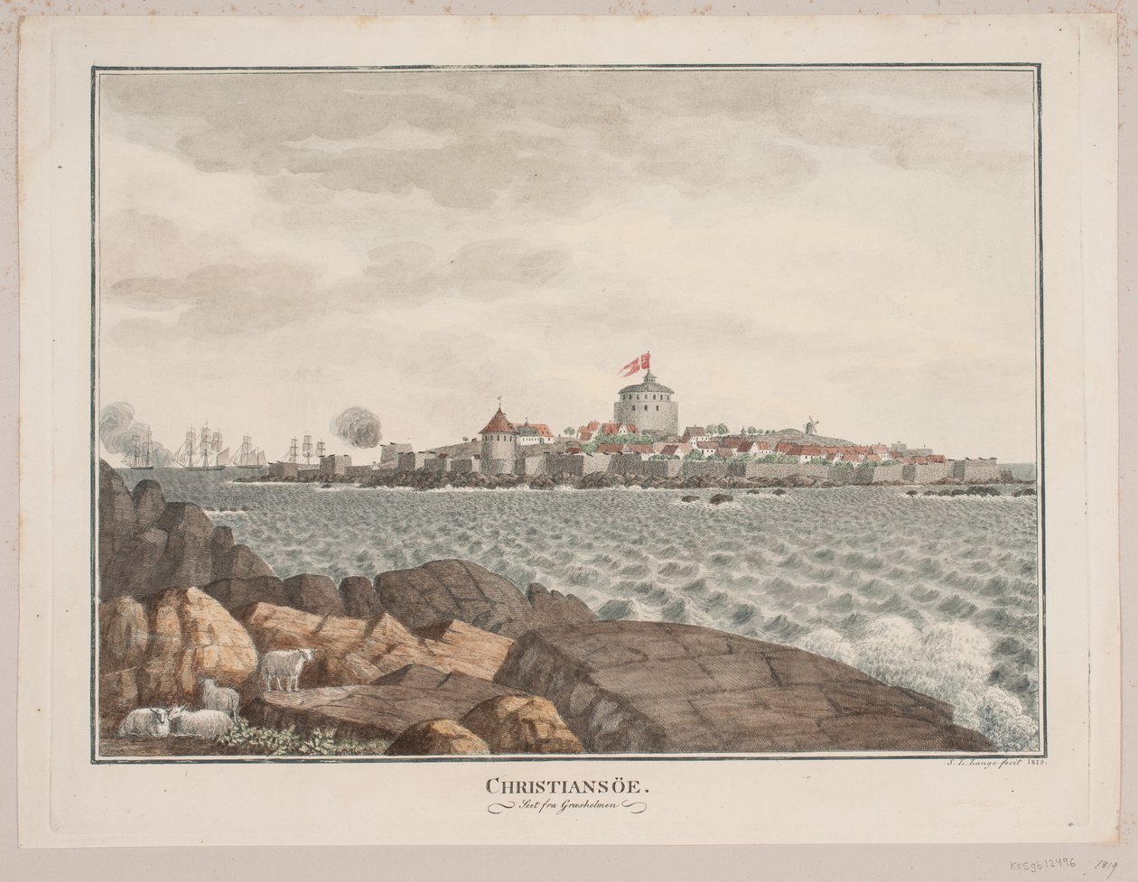 Christiansø. Set fra Græsholmen af Søren L. Lange