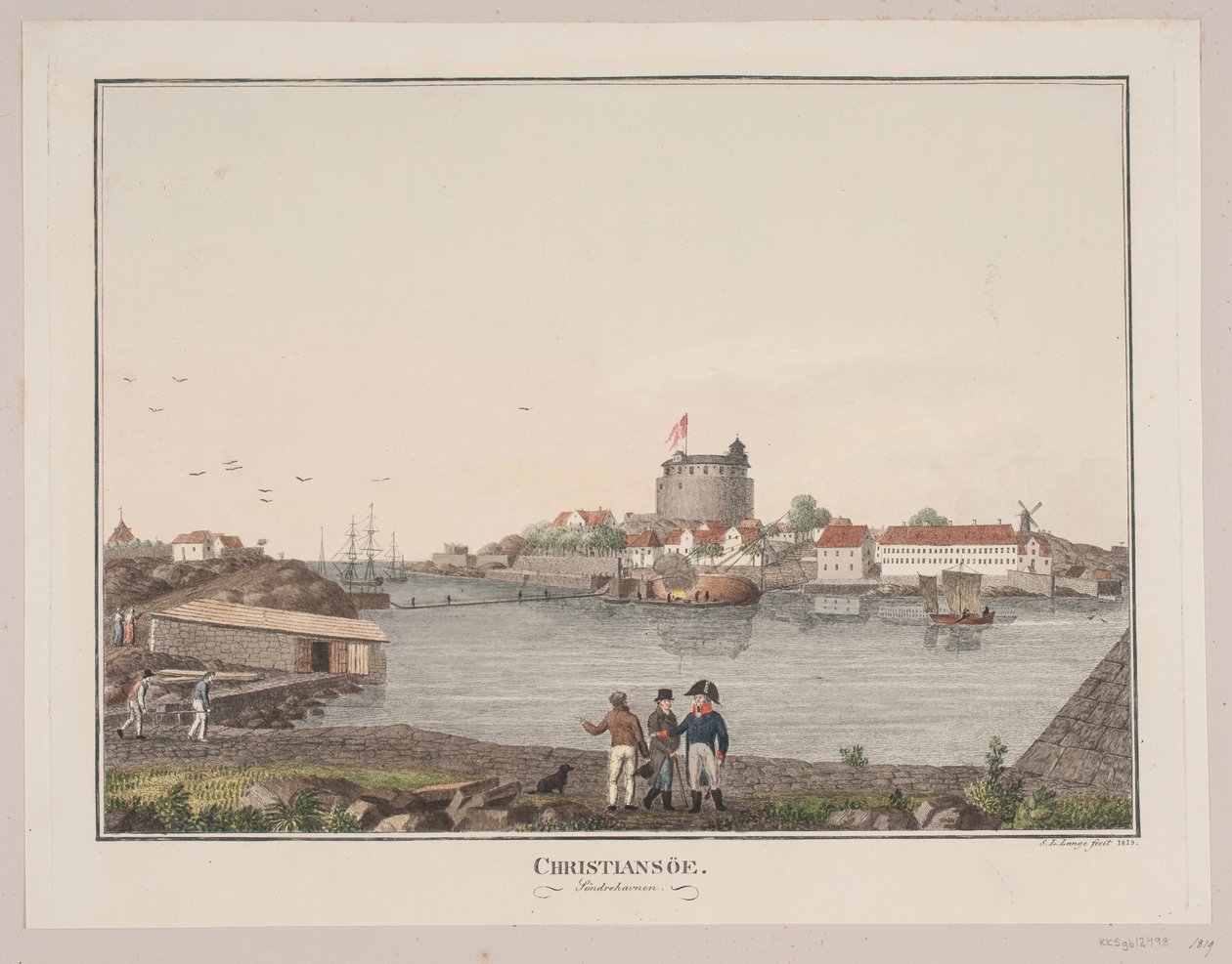 Christiansø. Sydhavnen af Søren L. Lange