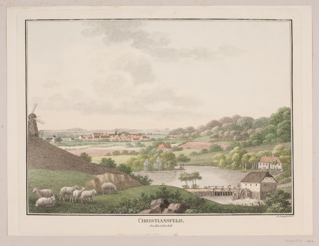 Christiansfeld, fra den østlige side af Søren L. Lange