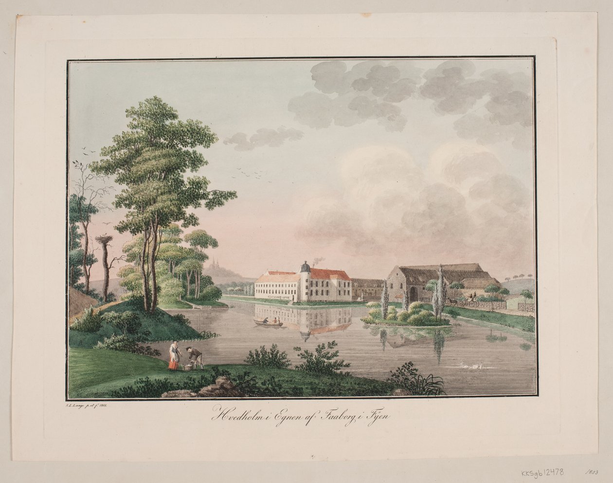 Hvedholm i egnen af Faaborg på Fyn af Søren L. Lange