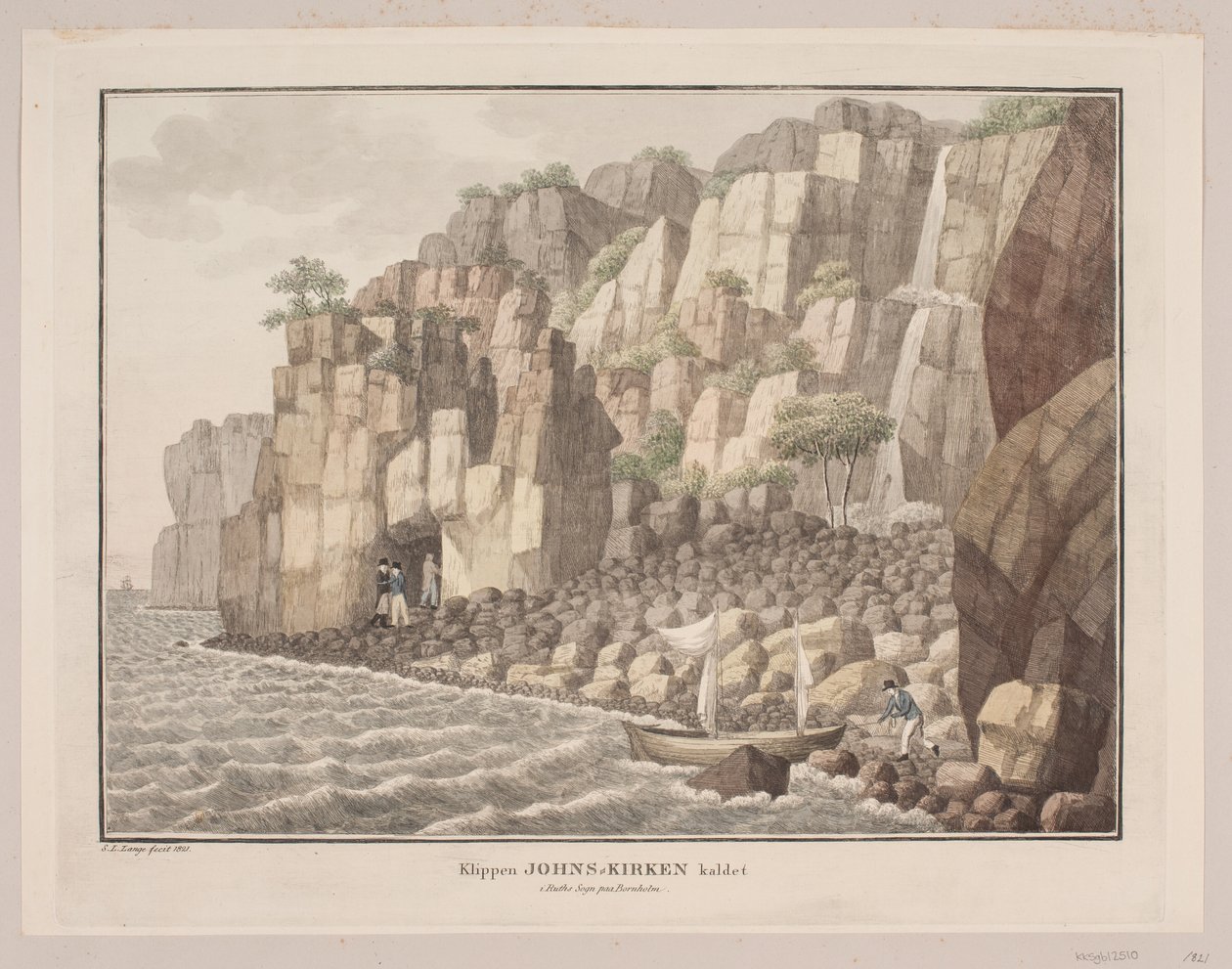 Klippen kaldet Jons Kirken i Ruths Sogn på Bornholm af Søren L. Lange