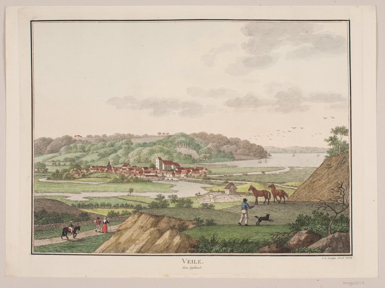 Vejle fra sydvest af Søren L. Lange