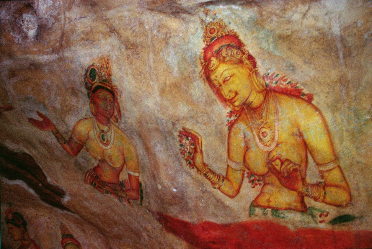 The Cloud Damsels, fra Rock Fortress (detaljer) af Sri Lankan School