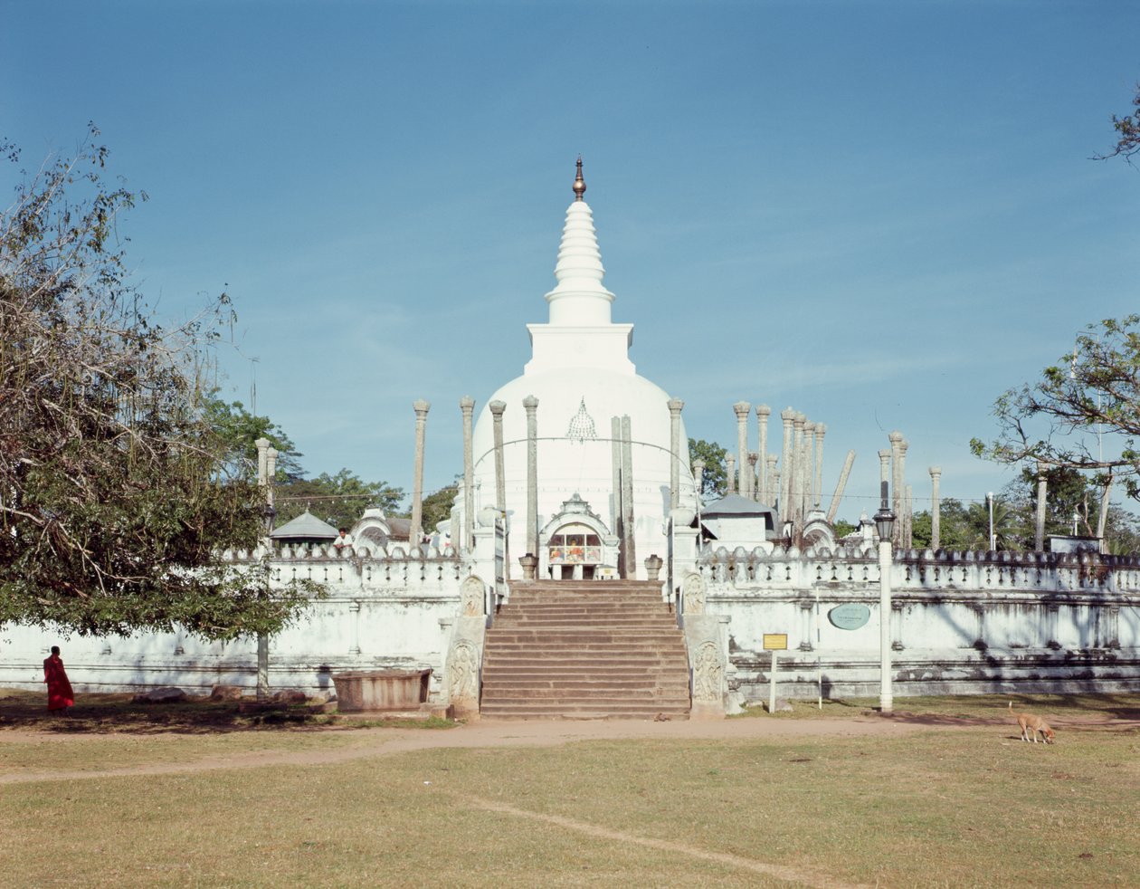Udsigt over Thuparama Dagoba, Ruwanweli Seya af Sri Lankan School