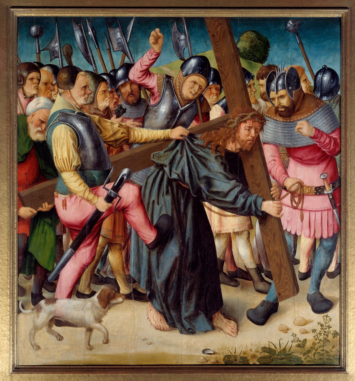 Kristus stiger til Golgata (bærer korset) af St Germain des Pres master