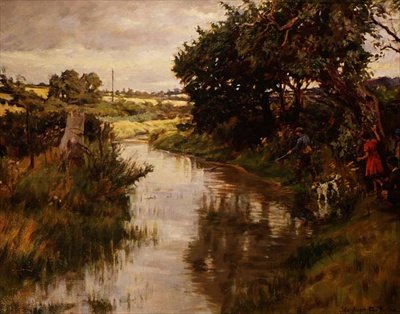 Børn Fiskeri af Stanhope Alexander Forbes