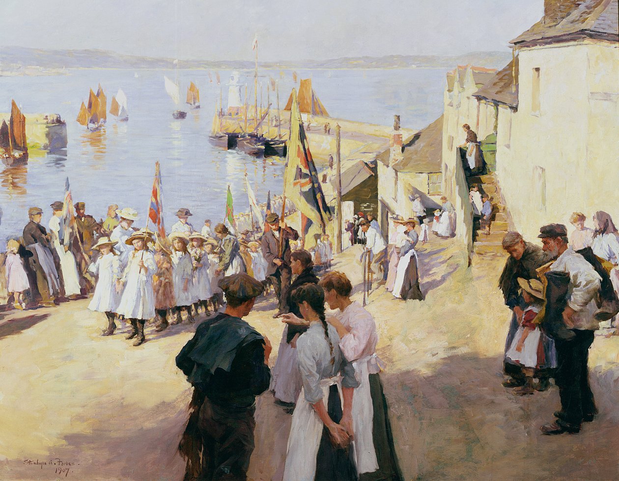 Galadag på Newlyn af Stanhope Alexander Forbes
