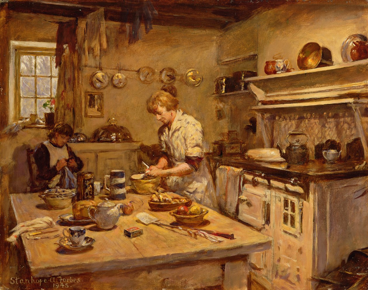 I køkkenet af Stanhope Alexander Forbes