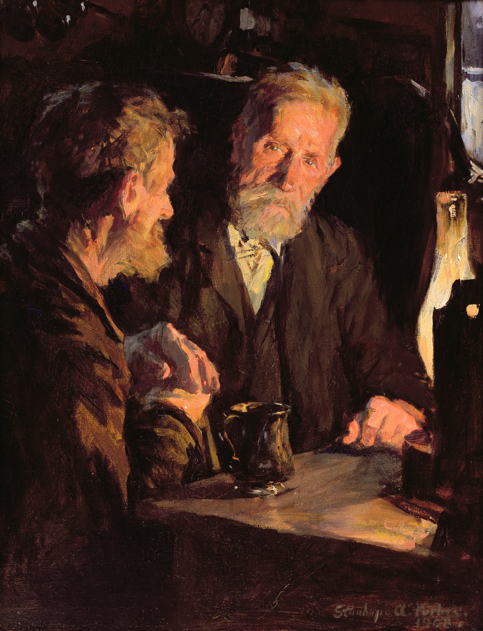 Old Cronies (olie på lærred) af Stanhope Alexander Forbes