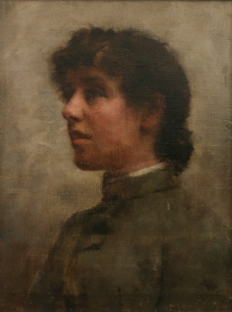 Portræt af Elizabeth Forbes, kunstnerens kone af Stanhope Alexander Forbes