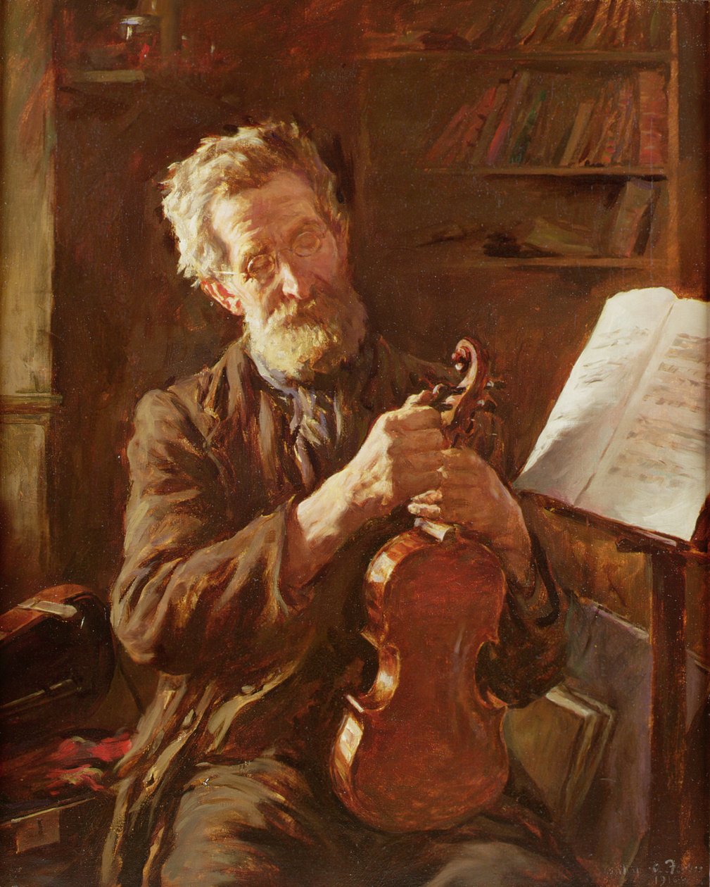 E-strengen (olie på lærred) af Stanhope Alexander Forbes