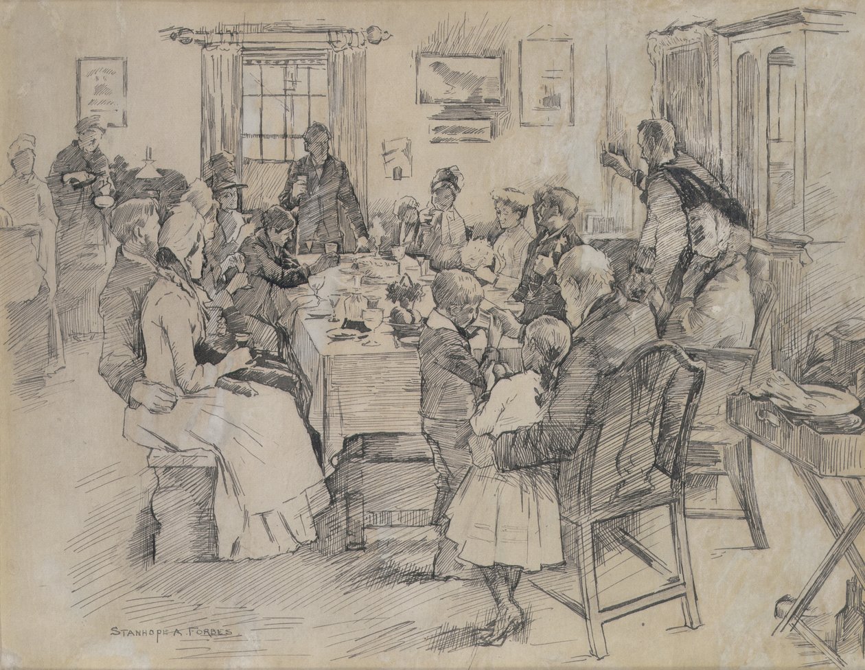 Brudens sundhed (blæk på papir) af Stanhope Alexander Forbes