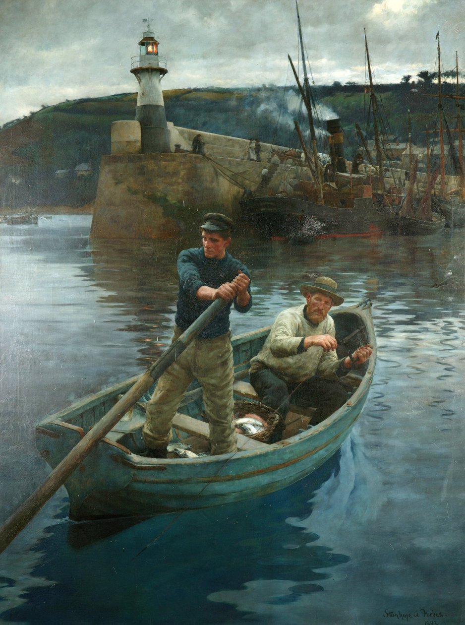 Fyrtårnet i Newlyn, Cornwall af Stanhope Alexander Forbes