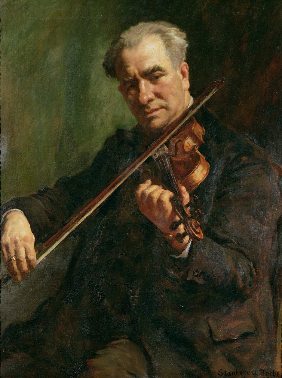 Violinisten: Walter Barnes, dirigent for Penzance Orchestral Society, ca. 1933 af Stanhope Alexander Forbes